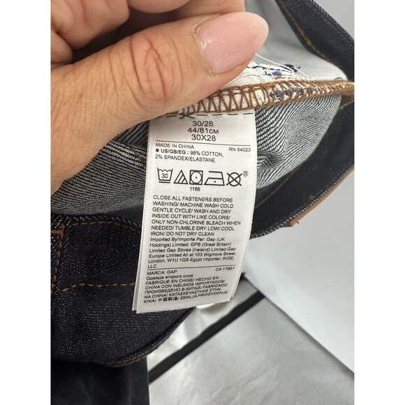 Gap Kaihara Selvedge Skinny Jeans 30x28 Dark Wash Stretch Denim Mid Rise - Picture 12 of 12